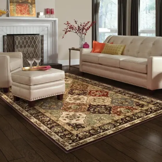 Traditional Ornamental Floral Formal Indoor Area Rug or Runner by Blue Nile Mills image {1}