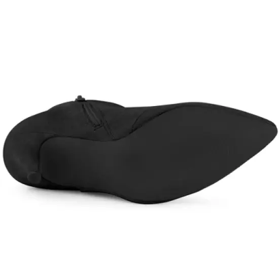 Perphy Bow Pointed Toe Stiletto Heels Ankle Boots for Women image {4}