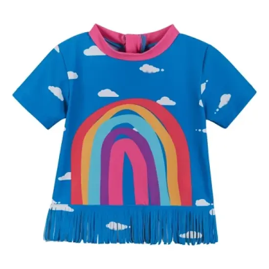 Andy & Evan Toddler  Short Sleeve Rashguard Set Blue, Size 5T image {2}