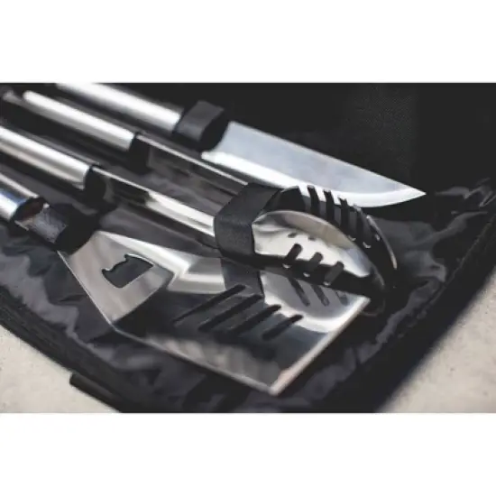 Picnic Time BBQ Kit Grill Set and Cooler - Black: Stainless Steel Accessories, Outdoor Cooking Essentials, 9-Piece Set image {4}