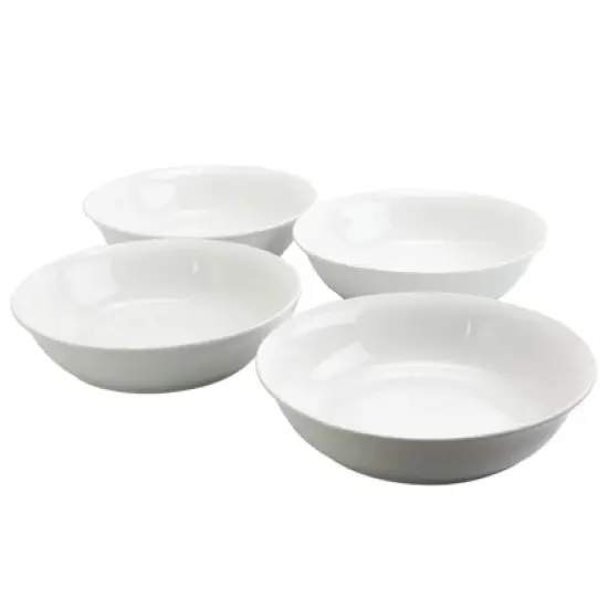 Gibson Home 4 Piece Wide 8.75 in. Stoneware Dinner and Serving Bowls in White image {4}