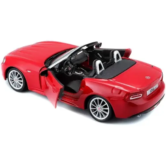 Fiat 124 Spider Coupe Red 1/24 Diecast Model Car by Bburago image {2}