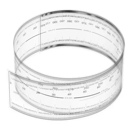 Unique Bargains PET Plastic Folding Film Flexible Ruler with R Angle and Width Lines image {10}