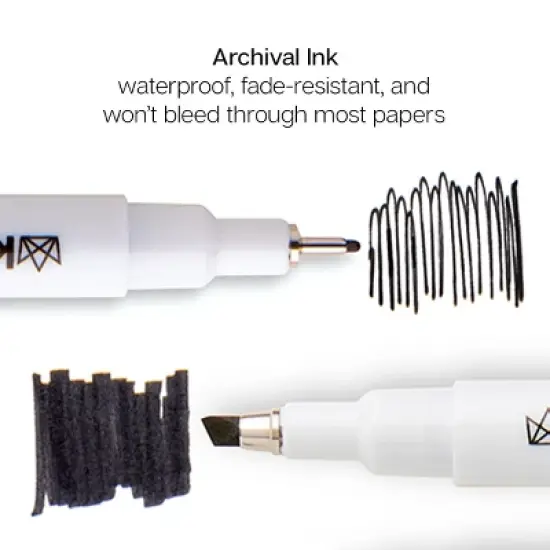 KINGART PRO Inkline Fine Line Pens, 10 pc image {3}