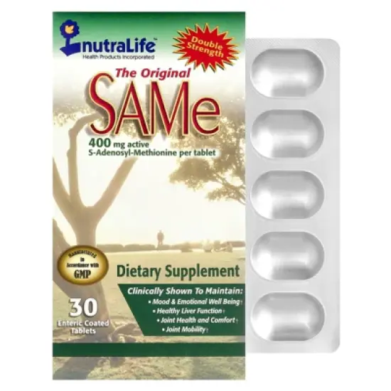 NutraLife SAMe, 400 mg, 30 Enteric Coated Tablets image {5}