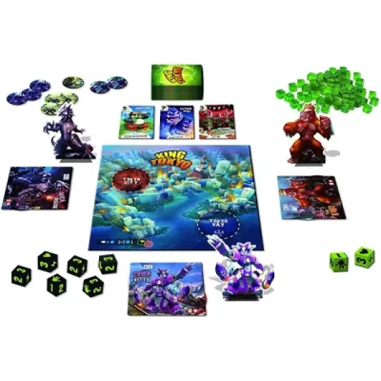 King of Tokyo: New Edition - IELLO Board Game, Ages 8+, 2-6 Players, 30 Min image {1}