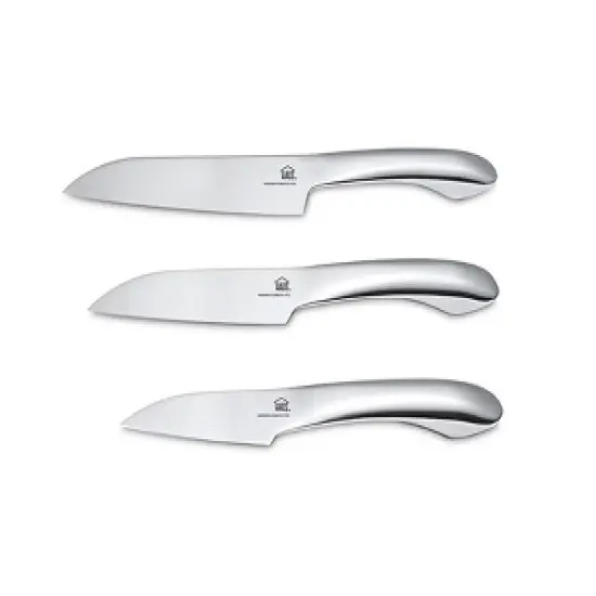 Haus Designer Curved 3Pc Stainless Steel Knife Set Silver image {1}