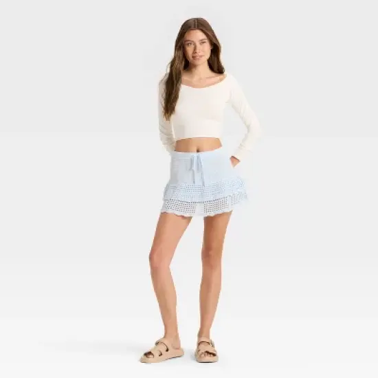 Women's Openwork Tiered Mini Skirt - Wild Fable&trade; image {2}