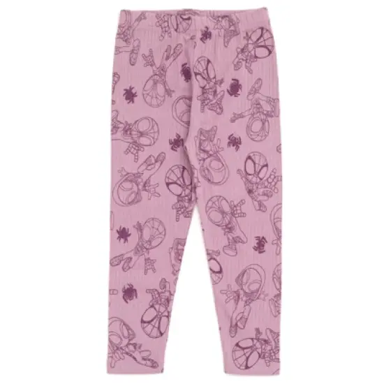 Marvel Spidey and His Amazing Friends Spider-Man Ghost-Spider Girls T-Shirt and Leggings Set Toddler to Little Kid image {3}