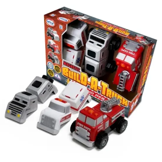 Popular Playthings Magnetic Build-a-Truck Rescue image {1}
