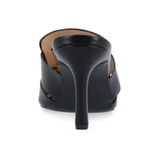 Journee Collection Womens Tristin Slip On Stiletto Square Toe Mule Pumps image {2}