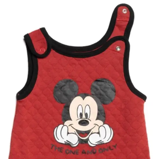 Disney Mickey Mouse Baby Bodysuit and Snap French Terry Overall Newborn to Infant  image {5}