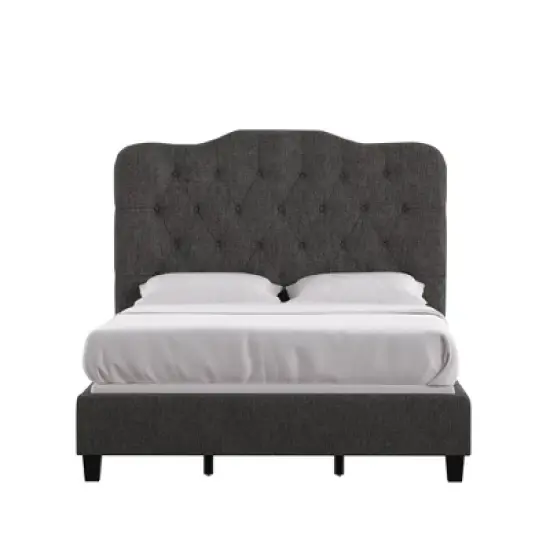 Edensor Adjustable Diamond Tufted Camel Back Bed - Inspire Q image {6}