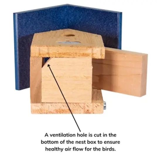 JCS Wildlife Chickadee Post Mount Birdhouse with Recycled Poly Lumber Roof image {3}
