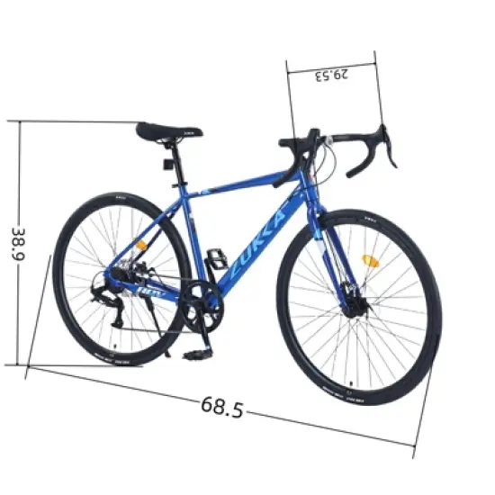 INFURNIC Bicycles, 27.5 Inch Road Bike for Women and Men, 7 Speed Road Bike, Blue, 68.8"*26.37"*39.37" image {1}