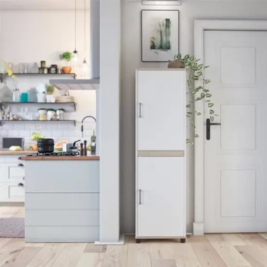 Canturbury Kitchen Pantry Cabinet White - Room & Joy image {1}