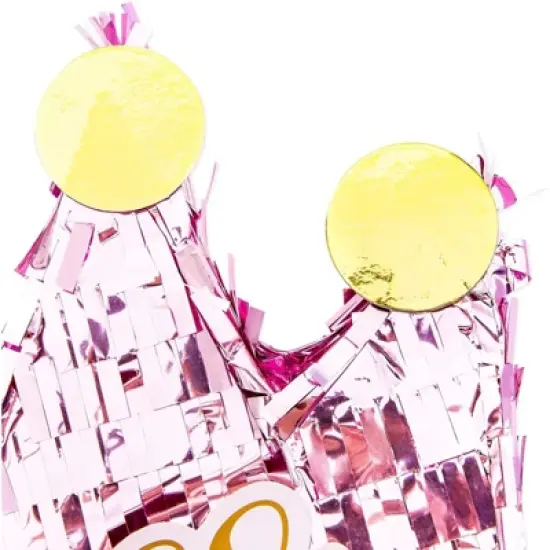Blue Panda Small Princess Crown Pinata for Girls Birthday Party Supplies, Princess Party Decorations, Pink Foil, 16 x 10.5 In image {5}