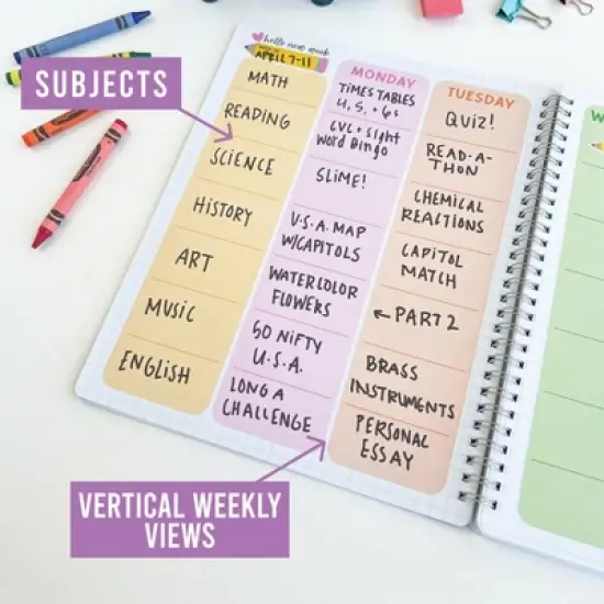 Hadley Designs Colorful Undated Teacher Planner and Lesson Plan Book image {3}