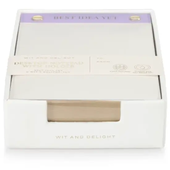 Wit & Delight Purple Desktop Notepad with Holder image {7}