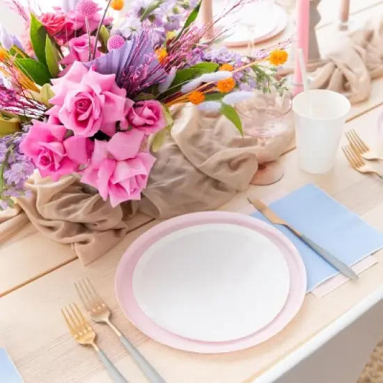 Jollity & Co. - Shade Large Napkins in Wedgewood - Pack of 16 Paper Napkins image {3}