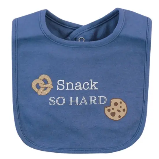 Hudson Baby Infant Boy Cotton Bibs, Food Puns Boy, One Size image {2}