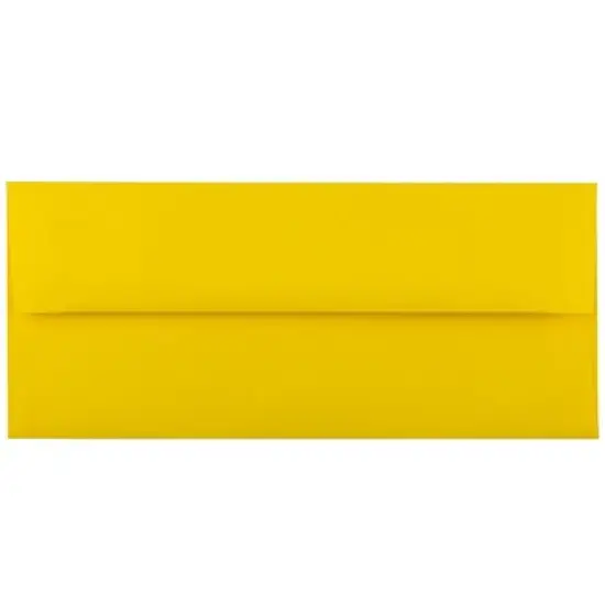JAM PAPER #10 Business Colored Envelopes - 4 1/8 x 9 1/2 - Yellow Recycled - 100/Pack image {2}