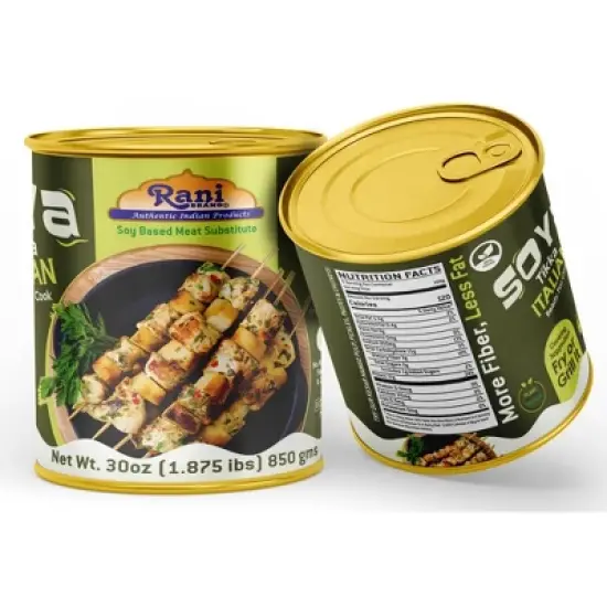Soya Tikka Italian - 30oz (1.875lbs) 850g, Pack of 2 - Rani Brand Authentic Indian Products image {3}