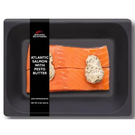 Encore Atlantic Salmon with Pesto Butter - 9oz/2ct image {3}