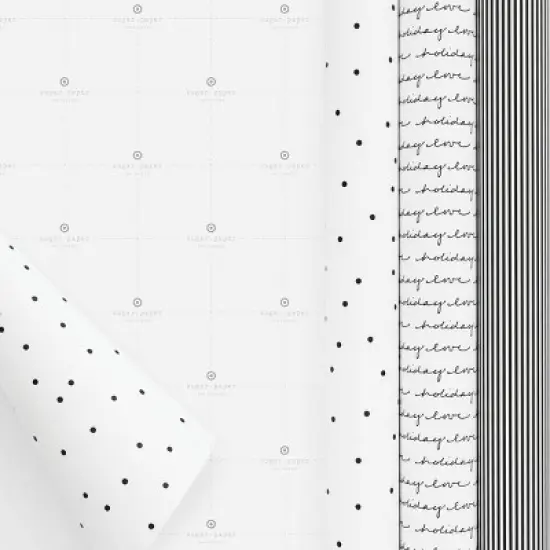 Black and White Gift Wrap Trio - Sugar Paper&trade;+ Target image {1}