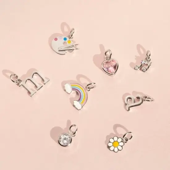 Girls' Enamel Little Painter Sterling Silver Charm - Silver - In Season Jewelry image {2}