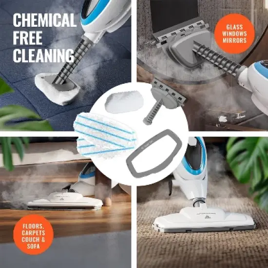 PurSteam 10-in-1 Steam Mop, Floor Steamer with Detachable Handheld Steam Cleaner for Tile, Hardwood Floors image {6}