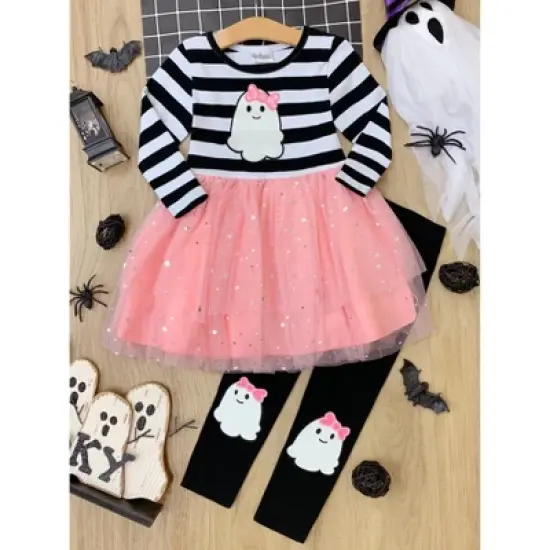 Girls Girly Ghouls Tutu Tunic & Legging Set - Mia Belle Girls image {4}
