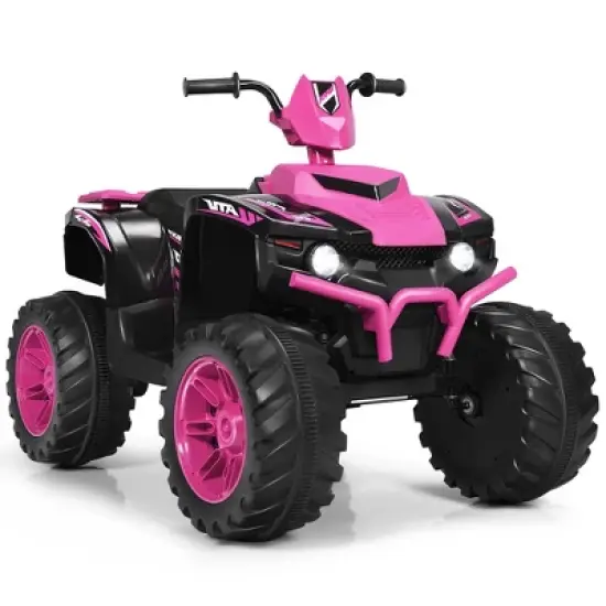 Costway 12V Kids 4-Wheeler ATV Quad Ride On Car w/ LED Lights Music  USB image {11}