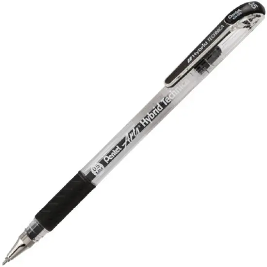 Pentel Arts Hybrid Technica (0.5mm) Gel Pen, Black Ink, Pack of 12 image {3}