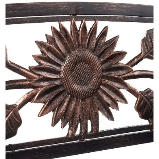 Plow & Hearth Sunflower Metal Garden Bench image {4}