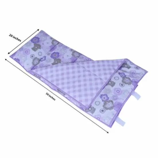 Bacati - Watercolors Floral Purple Gray Toddler Nap Mat image {2}