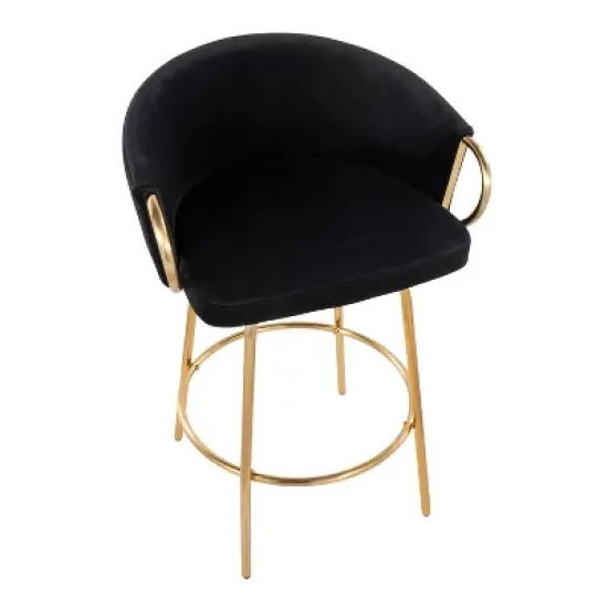 Set of 2 Claire Upholstered Counter Height Barstools - Lumisource image {6}