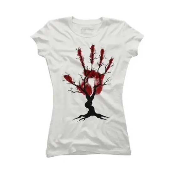 Junior's Design By Humans Halloween Tree By aisenArt T-Shirt image {7}