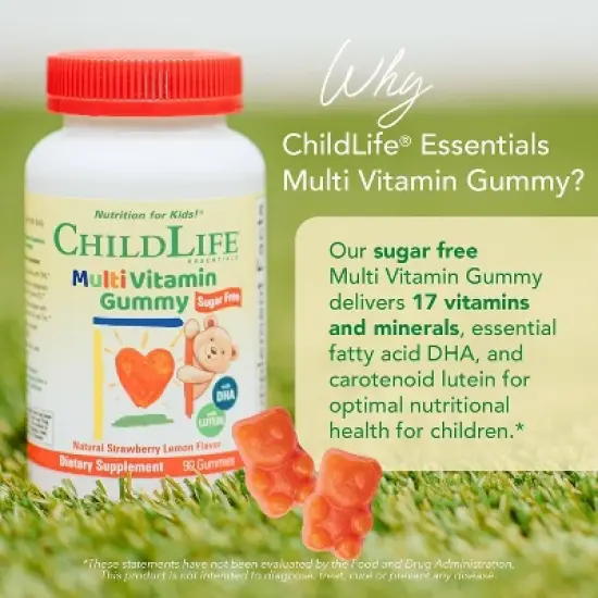 ChildLife Essentials Kids Multivitamin Gummies - Lemon Strawberry - 90ct image {1}