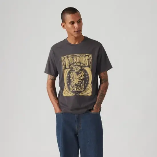 Levi's&reg; Men's Classic Fit Short Sleeve Crewneck T-Shirt - Black image {2}