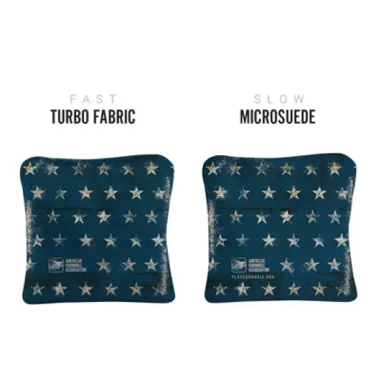 Vintage American Flag Synergy Pro Blue Cornhole Bags (Set of 4) image {1}