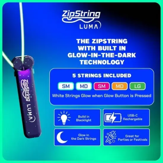 ZipString 2''X6'' Luma Glow in the Dark Catch Games image {2}