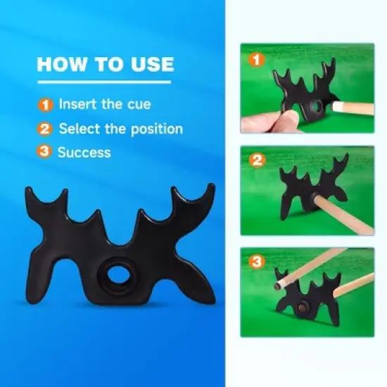 GSE Plastic Slip-On Billiard Cue Bridge Head &ndash; Moosehead Design, Universal Fit, Pool Billiard Accessories image {2}