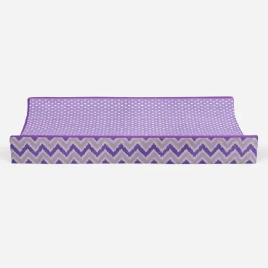 Bacati - MixNMatch Purple Pin Dots Changing Pad Cover image {4}