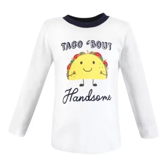 Hudson Baby Infant and Toddler Boy Long Sleeve T-Shirts, Fun Food image {5}