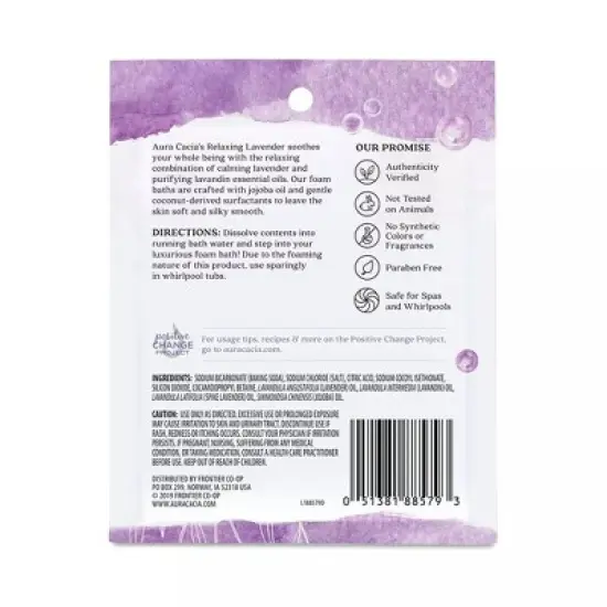 Aura Cacia Relaxing Lavender Aromatherapy Foam Bath - Case of 6/2.5 oz image {2}