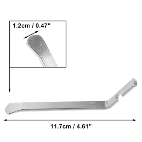 Unique Bargains Bicycle Flat Head Tyre Lever Wrench with Hook Repair Tool Silver Tone 2pcs image {2}