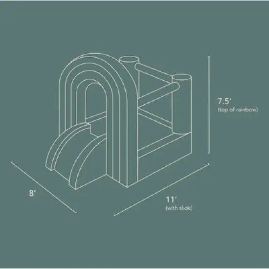 SMOL 8' x 8' Inflatable Bounce House Rainbow image {4}