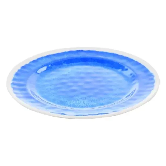 Elama Telly 12 Piece Melamine Dinnerware Set in Teal image {2}