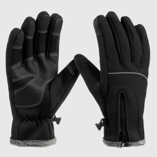 Isotoner Men's Neoprene Gloves - Black image {2}